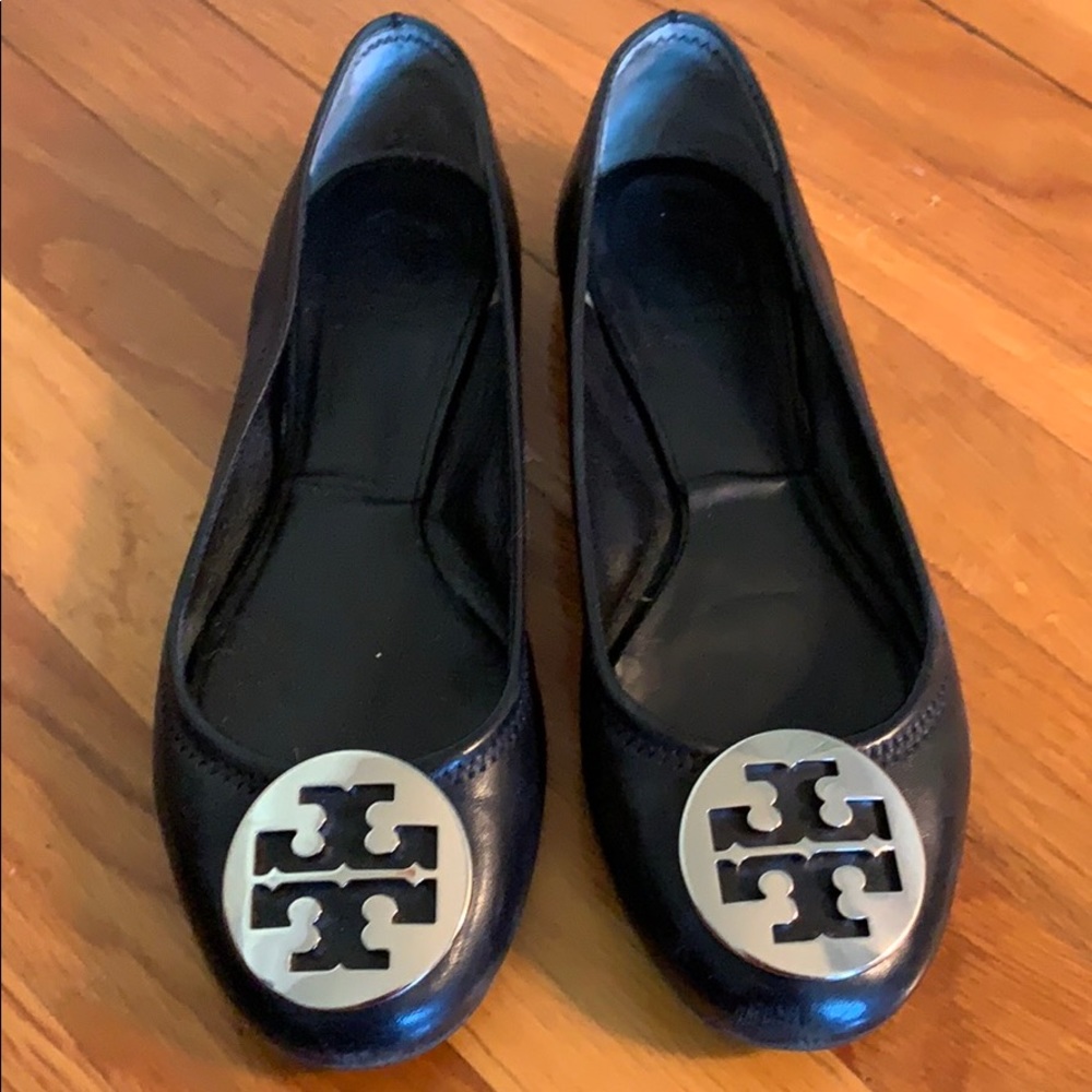 Tory Burch Black Flats